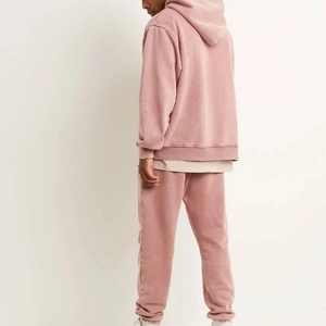 Conjunto Deportivo de Hombre de Alta Calidad con Lavado Ácido, Tela Transpirable, Sudadera con Capucha y Pantalones para Correr, Tallas Grandes, Ropa Casual Urbana, OEM, Gran Venta - Product Image 4