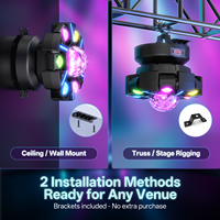 U`King 150W Beam Moving Head Laser Light 4in1 RGBW LED Effect Light DMX Remote Control for DJ Party Disco KTV Stage Light
