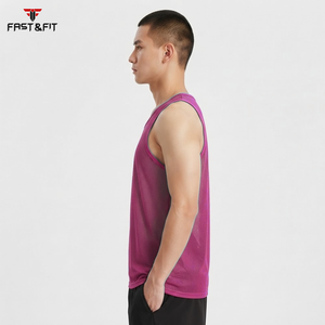 Factory Price Breathable Plain Dyed <b>Men</b> Sports Mesh Sleeveless Mesh <b>Singlets</b> <b>for</b> <b>Men</b> Transparent Vest <b>for</b> Sale - Product Image 6