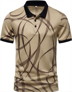 Camisa Ostriya para Hombre, con Bloques de Color, Estampado por Transferencia Térmica, Antiarrugas, Manga Corta, con Bolsillo, Informal, Tejida, Largo Regular, 100% 200g - Product Image 4