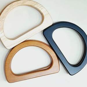 Poignée en bois écologique solide pour sacs, artisanat en bambou et en bois fait à la main pour les cadeaux et les travaux manuels - Product Image 2
