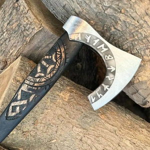 ขวานบุชคราฟท์เหล็กกล้าคาร์บอนทำมือ LEGACY BLADES ด้ามไม้ เครื่องมือตัดไม้ ผู้ผลิตจากโรงงาน - Product Image 2