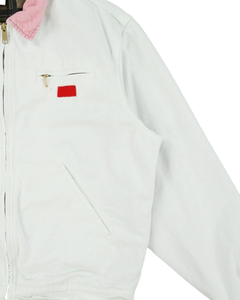 เสื้อแจ็คเก็ตผ้าแคนวาสหนาน้ำหนักมากสำหรับงานช่าง  แบบ OEM สกรีนโลโก้ได้  บุผ้าฝ้ายดีทรอยต์ เหมาะสำหรับช่างไม้ คนขับรถบรรทุก และคนงานทั่วไป - Product Image 6