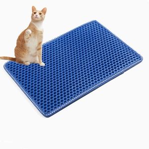 A forma di MiLi, Design antigraffio, doppio strato, 21 \ "X 14 \", lettiera per gatti blu impermeabile per urina e facile da pulire, lettiera per accessori - Product Image 1