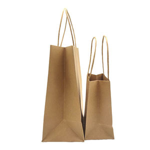 Custom Printed Kraft <b>Bag</b> Recyclable Twisted Handle <b>Bag</b> - Product Image 3