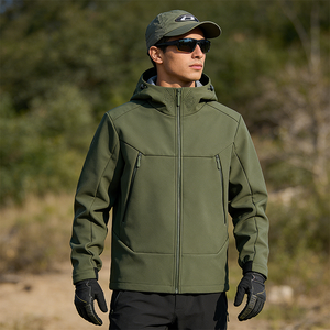 Veste à capuche doublée polaire QUICKSHOW S-5XL, coupe-vent imperméable Ripstop pour activités de plein air, randonnée - Product Image 1