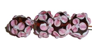 Perles en verre de Murano rondes 3D faites à la main en gros |   Perles sculptées de 12 mm |   Perles de bijoux en verre soufflé vénitien en vrac, emballées dans une boîte - Product Image 2