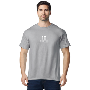 เสื้อยืดผู้ชายผ้าฝ้าย แขนสั้น คอกลม สวมใส่สบาย เหมาะสำหรับใส่ทุกวัน สีกราเวล - Product Image 2