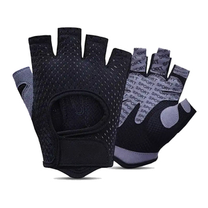 Leather Half Finger Gym <b>Gloves</b> for <b>Weight</b> Lifting & Outdoor Training Custom Logo Unisex Strong Grip Breathable - Product Image 4