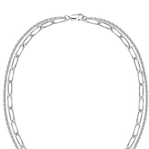 Collier superposé en argent 1908 avec pendentif numéro, chaîne à double maillon, bijou élégant et tendance pour femme, idéal au quotidien et pour les soirées - Product Image 5