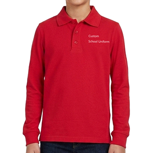 เสื้อโปโลแขนยาวผ้าคอตตอนผสม ปลายแขนถักแบบเรียบ สีสันหลากหลาย สำหรับเด็กนักเรียนชายหญิง แบบสั่งทำพิเศษ - Product Image 6