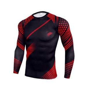 <b>Men</b> Full Sleeve <b>Compression</b> Rash Guard Quick Dry Spandex Polyester Athletic <b>Shirt</b> Sublimation Print - Product Image 4