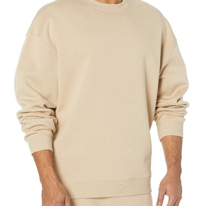 <b>Men's</b> Camel Crew Neck Regular Fit Knitted Cotton Pullover Casual Autumn Wear <b>Sweatshirt</b> Is Available For Online Sale - Product Image 4