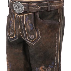 Trachten Lederhosen Kurz Braun-Oktoberfest Lederhose Hotpants Bavarian 2025 - Product Image 1