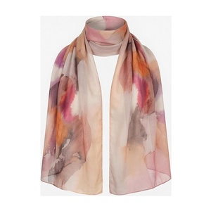 Elegant Women's <b>Long</b> 100% Silk Scarf Hand-Painted Abstract Pattern Fashion Accessory All Seasons - Product Image 1