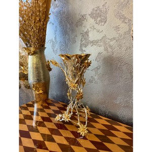 Vase de table en laiton personnalisable, design floral artisanal, vase décoratif - Product Image 6