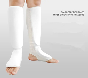 Professional Manufacturer Safety Sportswear Adjustable Elasticity Shin Guards Indoor Fighting Sportswear Breathable Shin In <b>Step</b> - Product Image 4