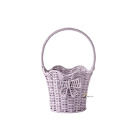 Panier de Pâques multifonctionnel en rotin naturel, forme lapin, coloré, écologique, KV NATURAL HOME, vente chaude