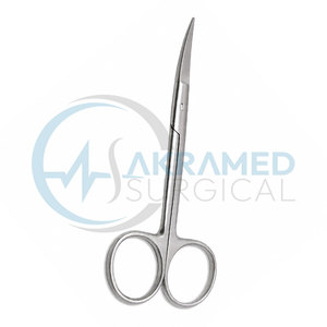 Tijeras Curvas Iris de Acero Inoxidable, Tijeras Quirúrgicas de Disección Superafiladas, Certificación CE, Instrumentos Oftálmicos y ORL - Product Image 2