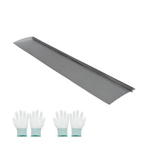 Protector de Canaletas de Acero Reforzado con Recubrimiento en Polvo de 6 Pulgadas, 120 Pies de Longitud, 0.04 de Grosor, Protector de Hojas y Desnudos, Acero Galvanizado - Product Image 1