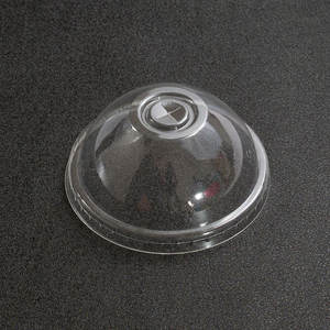 95caliber Plastic <b>Disposable</b> OPS Convex <b>Lids</b>-round Shape Eco-Friendly & High Transparency - Product Image 2