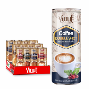 Café con Leche Tostada Vietnamita Listo para Beber, Lata de Aluminio Elegante de 330ml, 10% Brix, Sin Conservantes, Distribuidores Mayoristas VINUT - Product Image 1