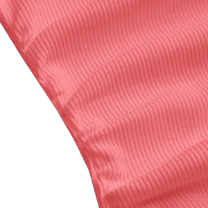 Débardeur côtelé dos nu pour femme, sans manches, coupe ajustée, en maille extensible, camisole décontractée d'été, doux, respirant, en polyester, pour usage quotidien, rose - Product Image 5