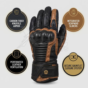 Best Design Custom Winter Racing Leather Motorbike Gloves Reinforced Palm Flexible <b>Finger</b> Panels Hook Loop <b>Strap</b> Waterproof - Product Image 6