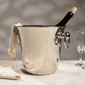 Diseño de cobre vintage Acabado Doble pared Cubo de hielo martillado Botella de cerveza Enfriador Hecho en metal de acero inoxidable - Product Image 3