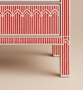 Cajón con Incrustaciones de Hueso de ILAHI, Diseño Moderno con Detalles de Ágata, Mueble Portátil para el Hogar - Product Image 3