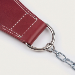 Ceinture de dips en cuir rembourrée réglable avec chaîne pour exercices de musculation avec son propre poids, unisexe, 6 mm - Product Image 3