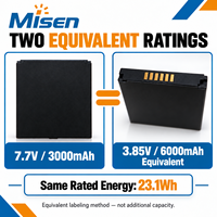 Batterie de remplacement Li-ion rechargeable Misen 7,7 V 3000 mAh pour terminal de point de vente Senraise H10 H10S