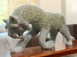 Statue de lion en pierre ollaire naturelle – Décoration animale sculptée à la main pour cadeaux et décoration intérieure - Product Image 3