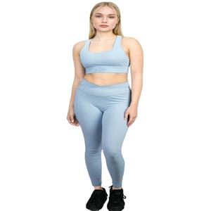Conjunto Deportivo de Yoga de 2 Piezas para Mujer, Talla Grande, Cintura Alta, Transpirable, de Secado Rápido, Sin Costuras, Top Deportivo y Leggings - Product Image 1