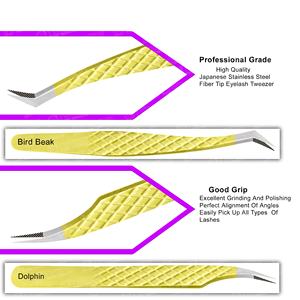 แหนบต่อขนตาทำจากสเตนเลสสตีลน้ำหนักเบาติดโลโก้ได้ตามต้องการ - Product Image 4