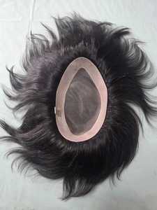 Taz Hair Bangladesh's High Quality Indian Hair Peluca para hombres Estilo de onda profunda Soft Mono Base Toupee Sistema de cabello de Bangladesh - Product Image 2