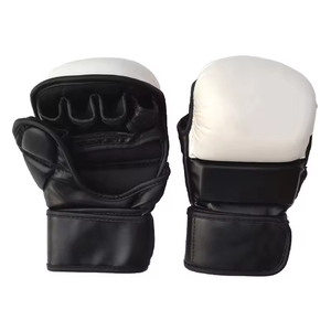 Matt MMA Sparring Grappling Boxing Muay Thai Punching Training Gloves with Hand Grips Moisture Wicking & Adjustable Wrist Strap - Product Image 1