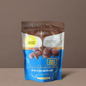 Vente chaude OEM Vente en gros Halal de haute qualité Premium Vietnam Véritable bouton de chocolat noir 58% Cacao 500G 1KG 5KG 10KG Cacao Talk - Product Image 1