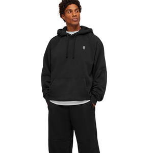 Sudadera con Capucha Negra Premium para Hombre, Corte Holgado, Forro Polar Grueso, Estilo Casual Urbano - Product Image 4