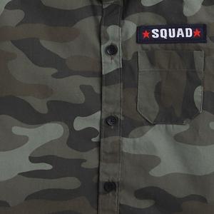 เสื้อเชิ้ตแขนยาวลายพรางทหารพิมพ์ลายทหาร - สีเขียว - Product Image 3