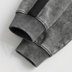 Chándal de invierno para hombre de algodón transpirable con lavado ácido, estampado personalizado, talla grande, con capucha, para correr, color personalizado - Product Image 5