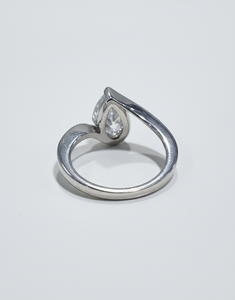 Anillo de Diamantes con Corte de Pera para Mujer, Diamantes Cultivados en Laboratorio - Product Image 3