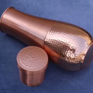 Recipiente de Agua Reutilizable, Portátil, Ligero, Duradero y Ecológico, Diseño Tulipán de Cobre, Dos Tonos - Product Image 1