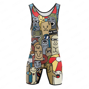 Custom Made Men's Cheap Wrestling <b>Singlets</b> Sublimated Printing Funny Fighting Outfit <b>Weightlifting</b> <b>Singlet</b> for Sale - Product Image 4
