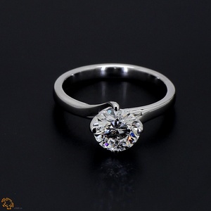 Exquisito anillo de oro blanco con diamantes naturales de 1 quilate, certificado IGI, brillo brillante, elegancia atemporal, joyería de diamantes sueltos - Product Image 2