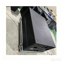 Subwoofer Aktif Neodymium PA Dual 18 Inch 1600W Sistem PA Rentang Frekuensi 28Hz-250Hz Casing Kayu untuk DJ Indoor