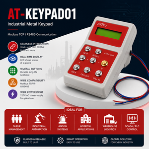 Teclado Inteligente Industrial para PLC y SCADA |   AT-KEYPAD01 |   Teclado Metálico con Pantalla LCD |   OEM y Venta al por Mayor - Product Image 1