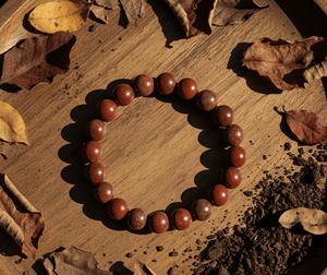 Handmade AAA Red Jasper Round Bead <b>Bracelet</b> – Polished Gemstone Stretch <b>Bracelet</b> for Men & Women - Product Image 4