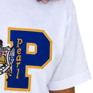ผู้หญิง SGRho L.M. เสื้อยืดคอกลมแขนสั้นสไตล์ลำลอง ลาย Cultured Pearl สวมใส่สบายทุกวัน - Product Image 3