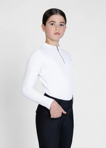 Haut de base équestre pour enfants en tissu extensible doux, coupe élégante, vêtements d'équitation confortables, sous-vêtements d'équitation de haute qualité - Product Image 2